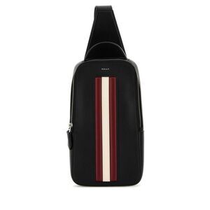 Bally Men Black Leather Crossbody Bag